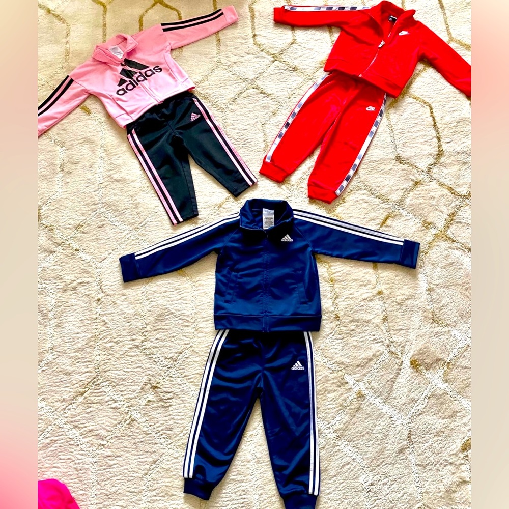 2T- Girl Addidas & Nike track suits, ALL THREE!